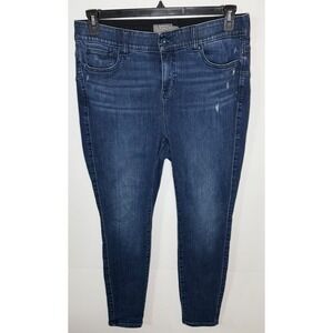 Torrid Bombshell Skinny Jeans Dark Wash Distressed Super Soft Women's 18R